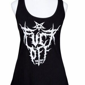 Too Fast Black Graphic Racerback Tank | NWT | Punk/Goth Streetwear